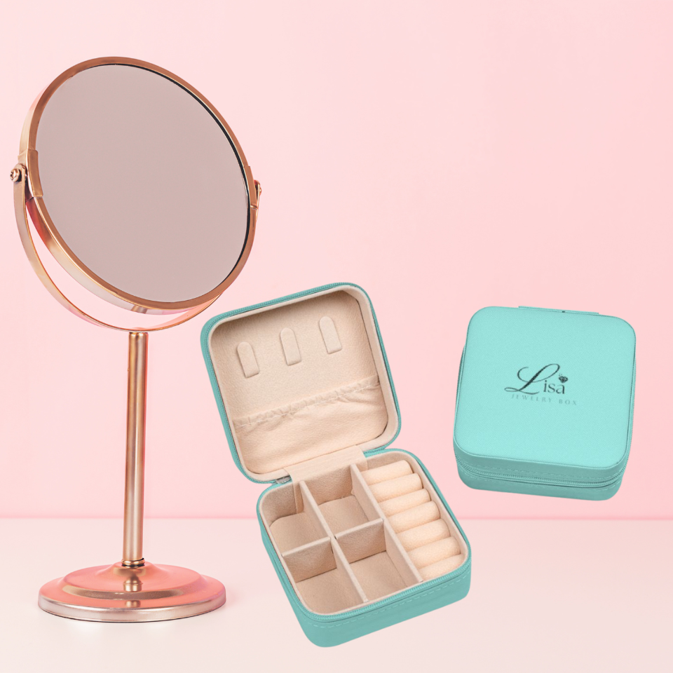 Personalized Chic Jewelry Travel Case, Portable Organizer