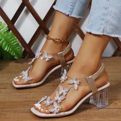 Luna Butterfly Inspired Clear Open Toe Sandals