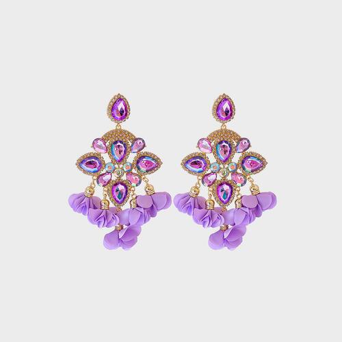 Flower Shape Rhinestone Alloy Dangle Earrings - Shop SWR Luxe