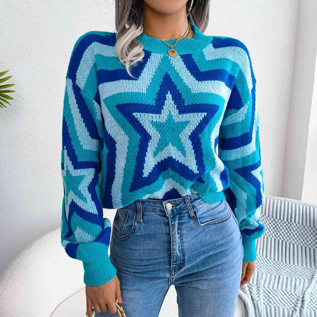 Shining Star Round Neck Sweater - Shop SWR Luxe