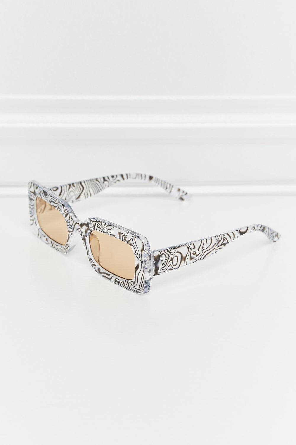 Womens Rectangular Tortoiseshell Sunglasses
